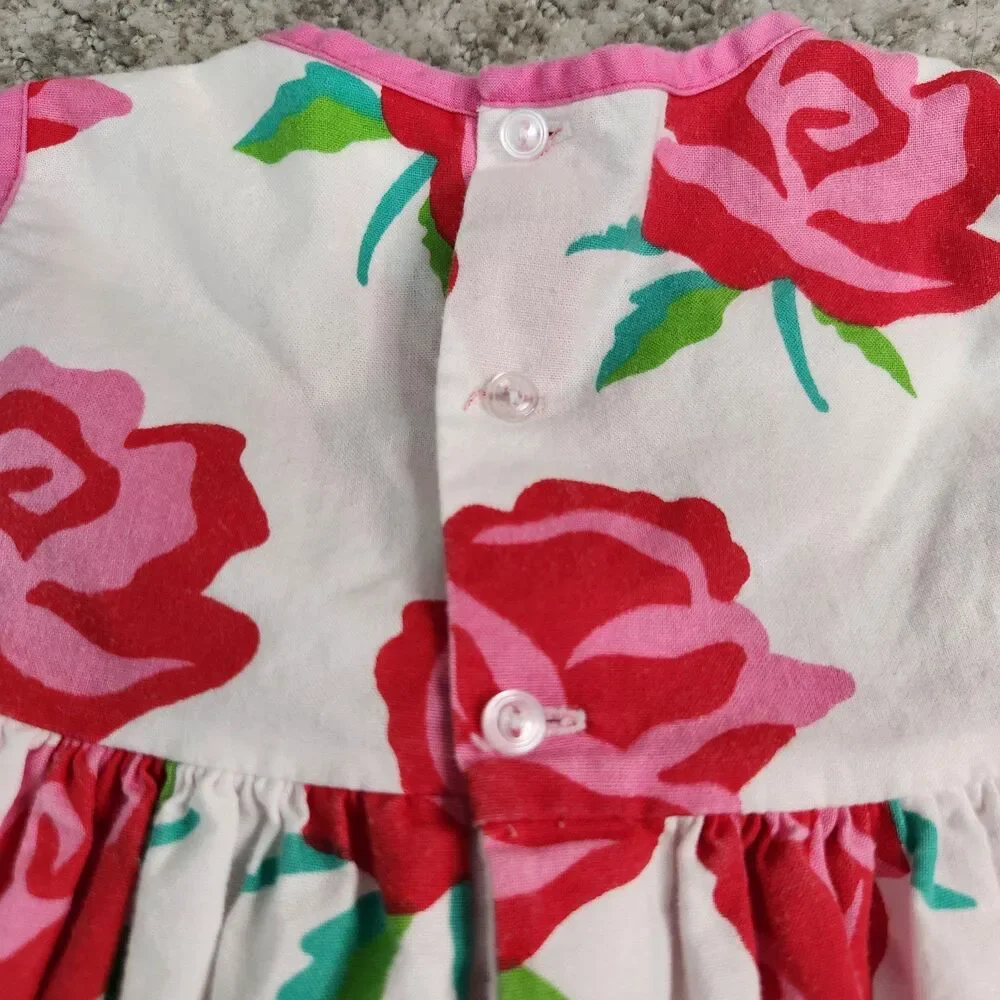 Girls Rose floral rose vintage tank swing top size 18 months